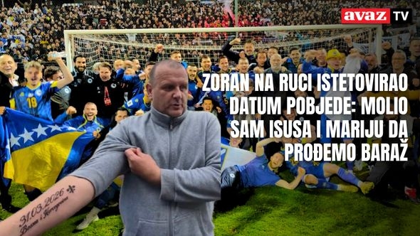 Video / Zoran na ruci istetovirao datum pobjede: Molio sam Isusa i Mariju da prođemo baraž