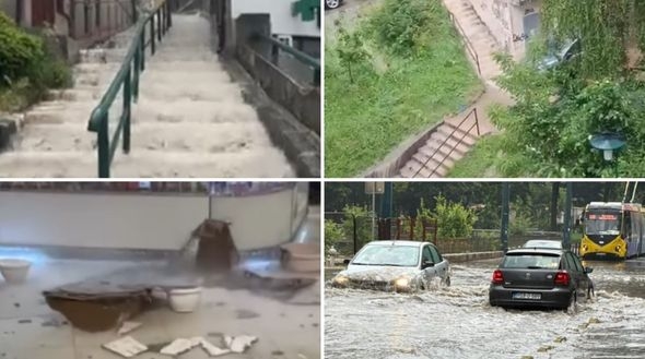 Haos u Sarajevu: Ulice poplavljene, šahtovi izbacuju vodu i kanalizaciju, oštećen tržni centar, saobraćaj u kolapsu