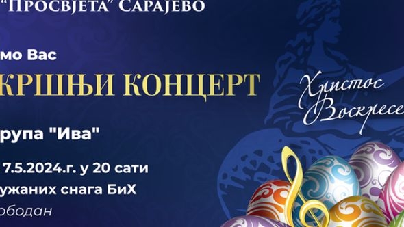 Etno grupa 'Iva' nastupa na Vaskršnjem koncertu 7. maja u Domu oružanih snaga BiH