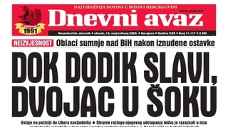 U današnjem "Dnevnom avazu" čitajte: Dok Dodik slavi, dvojac u šoku