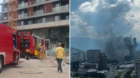 Video / Veliki požar na području Sarajeva, vatrogasci na terenu 