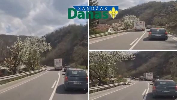 Kamion preticao preko pune linije: Tragedija izbjegnuta u posljednjem trenutku